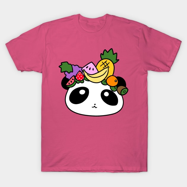 Fruit Panda Face T-Shirt by saradaboru